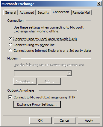 Microsoft Exchange setup